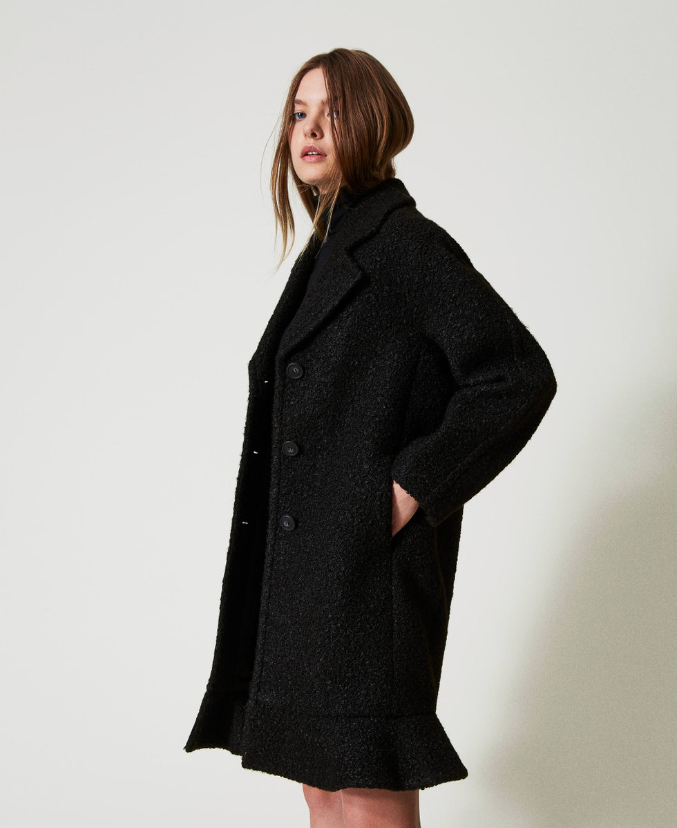 Curly wool coat hot sale
