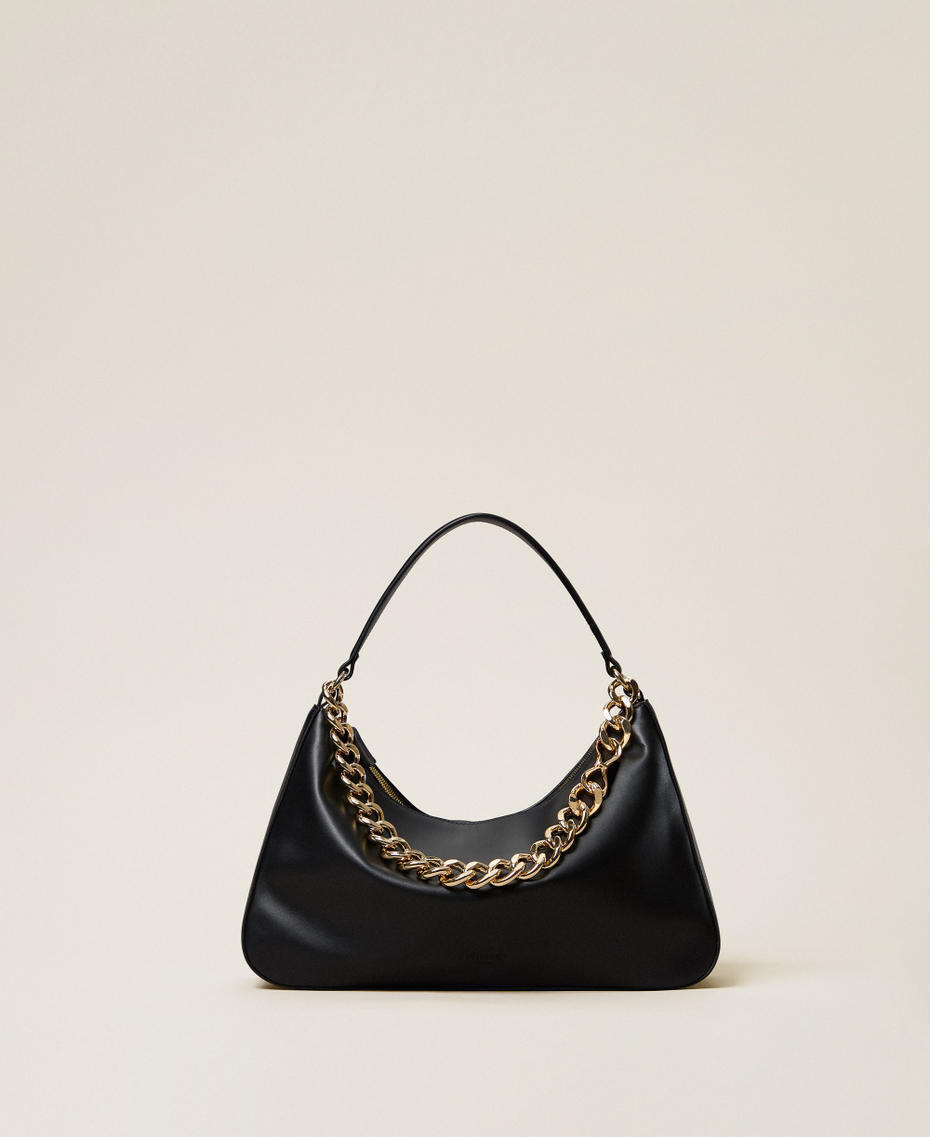 'Liliane' medium leather bag Black/Gold Woman 999TB7010_14247_PS