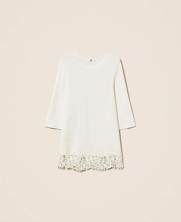 Maxi jumper with lace