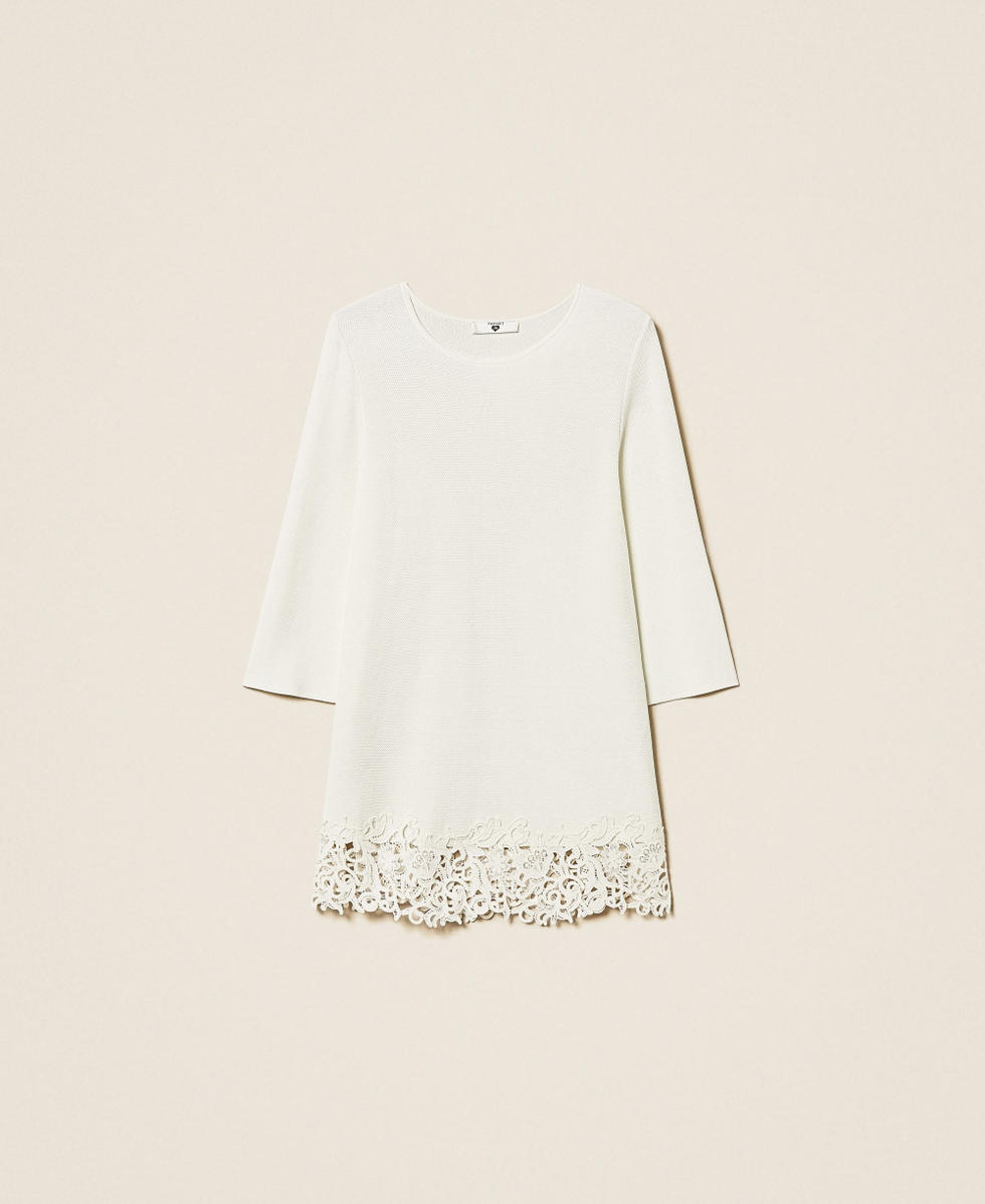 Maxi jumper with lace