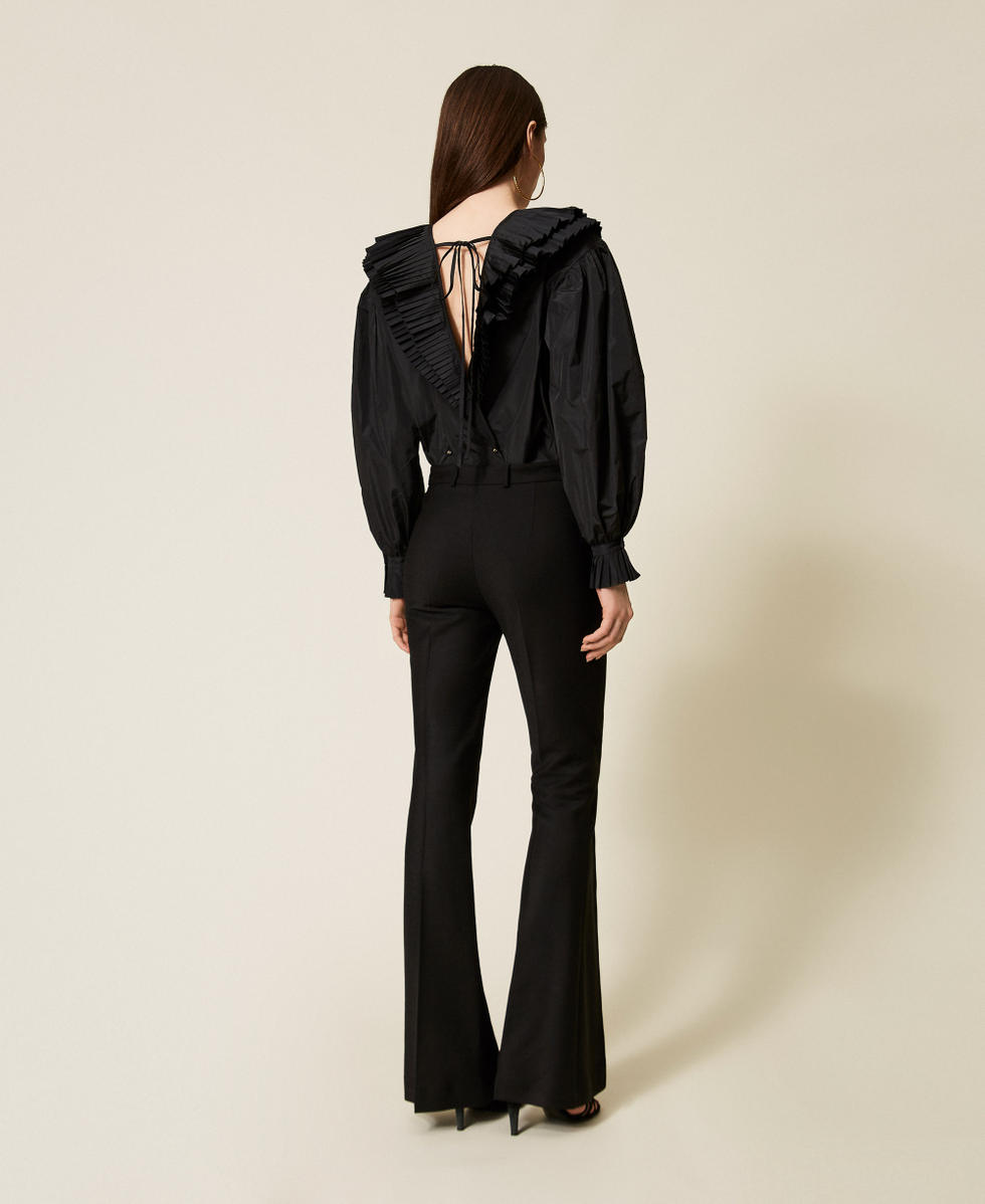 Pantalon &eacute;vas&eacute; couture Noir Femme 252TS2061_00006_03