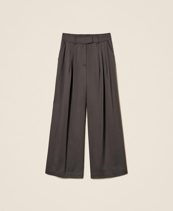 Weite Hose aus Satin