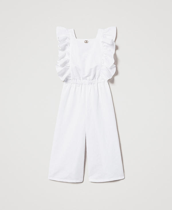 Combinaison salopette en lin mélangé