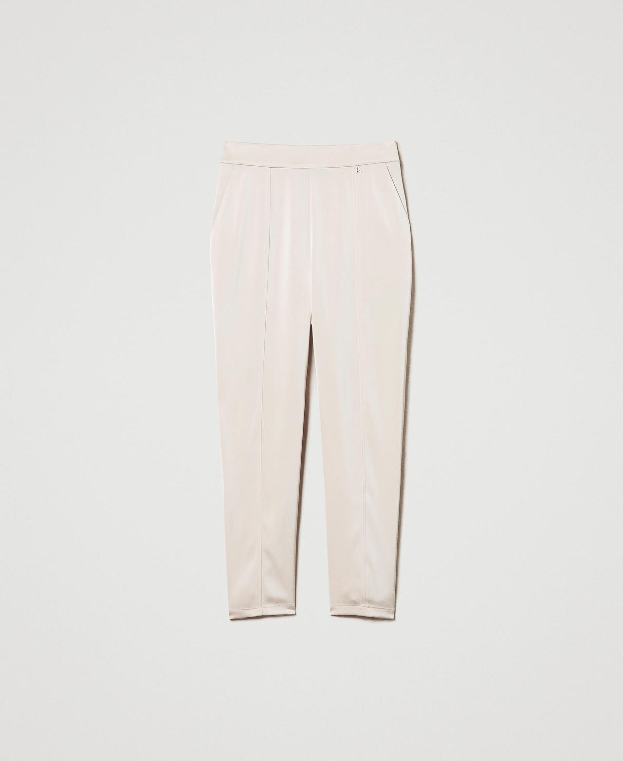 Satin cigarette trousers Pink Cloud Pink Woman 242AT2172_00231_0S