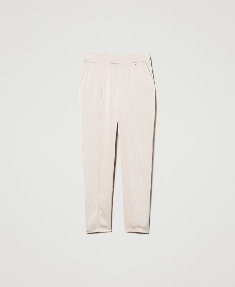 Satin cigarette trousers Pink Cloud Pink Woman 242AT2172_00231_S0
