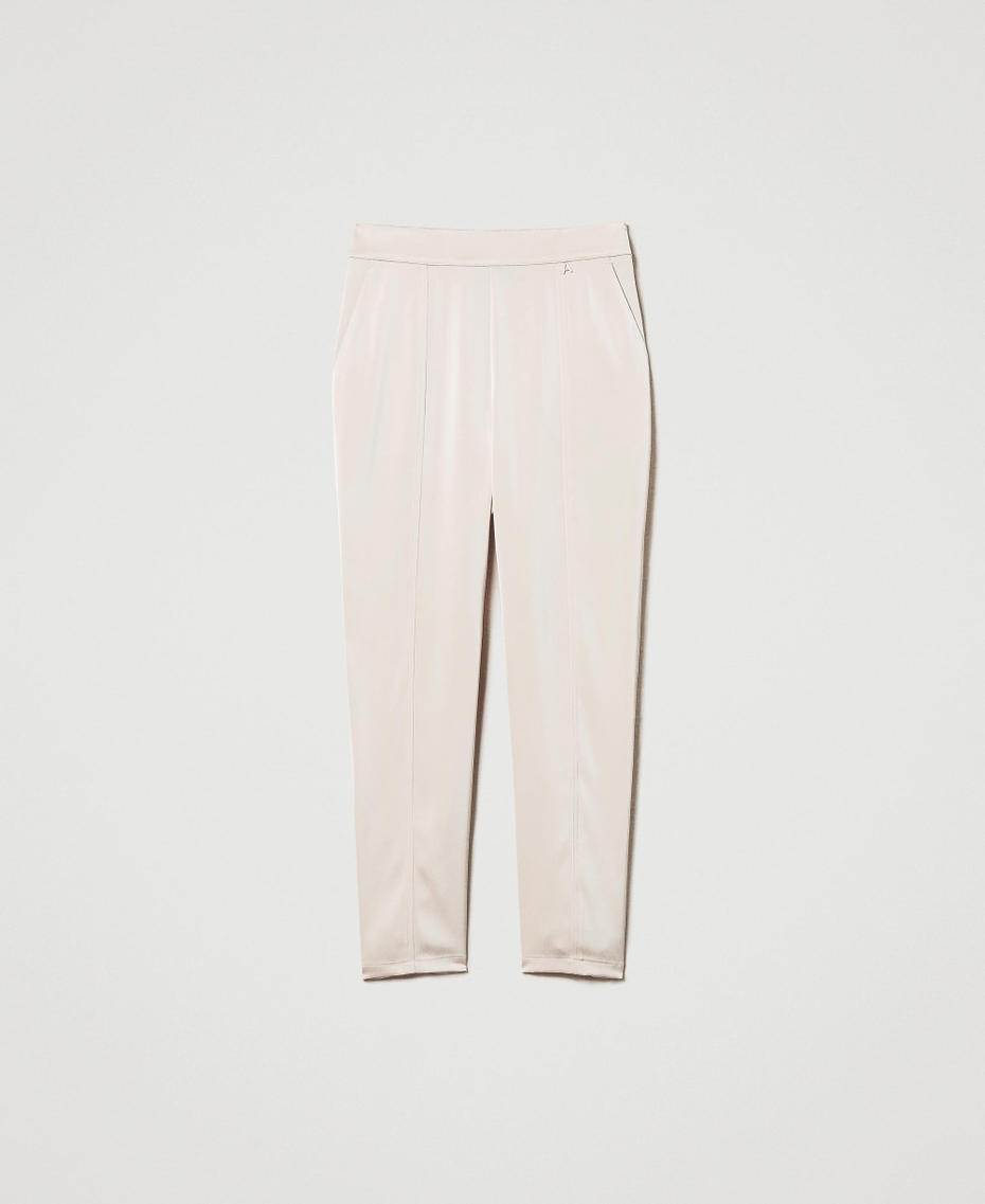Satin cigarette trousers Pink Cloud Pink Woman 242AT2172_00231_S0