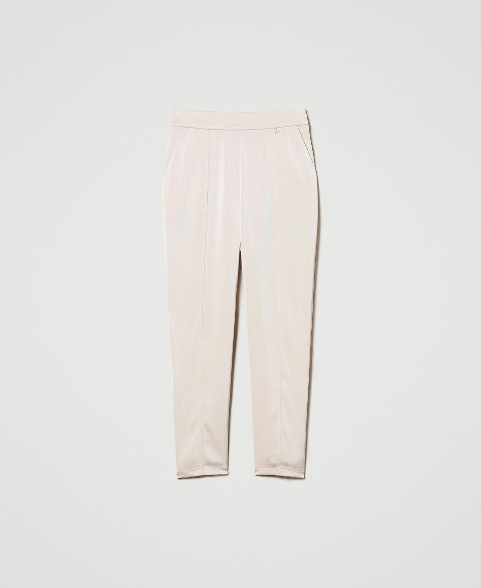 Pantaloni a sigaretta in raso Rosa Cloud Pink Donna 242AT2172_00231_S0