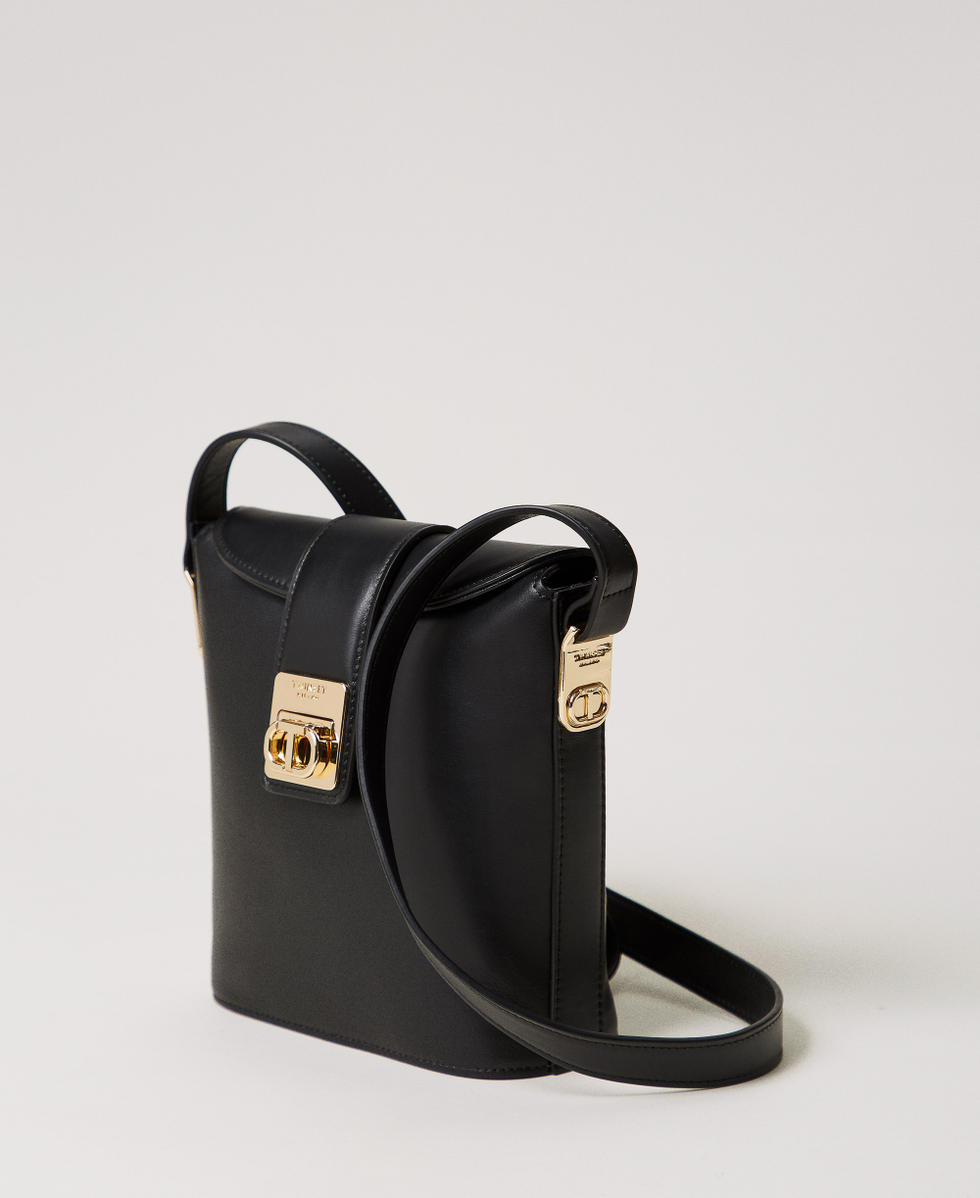 Leather bucket bag