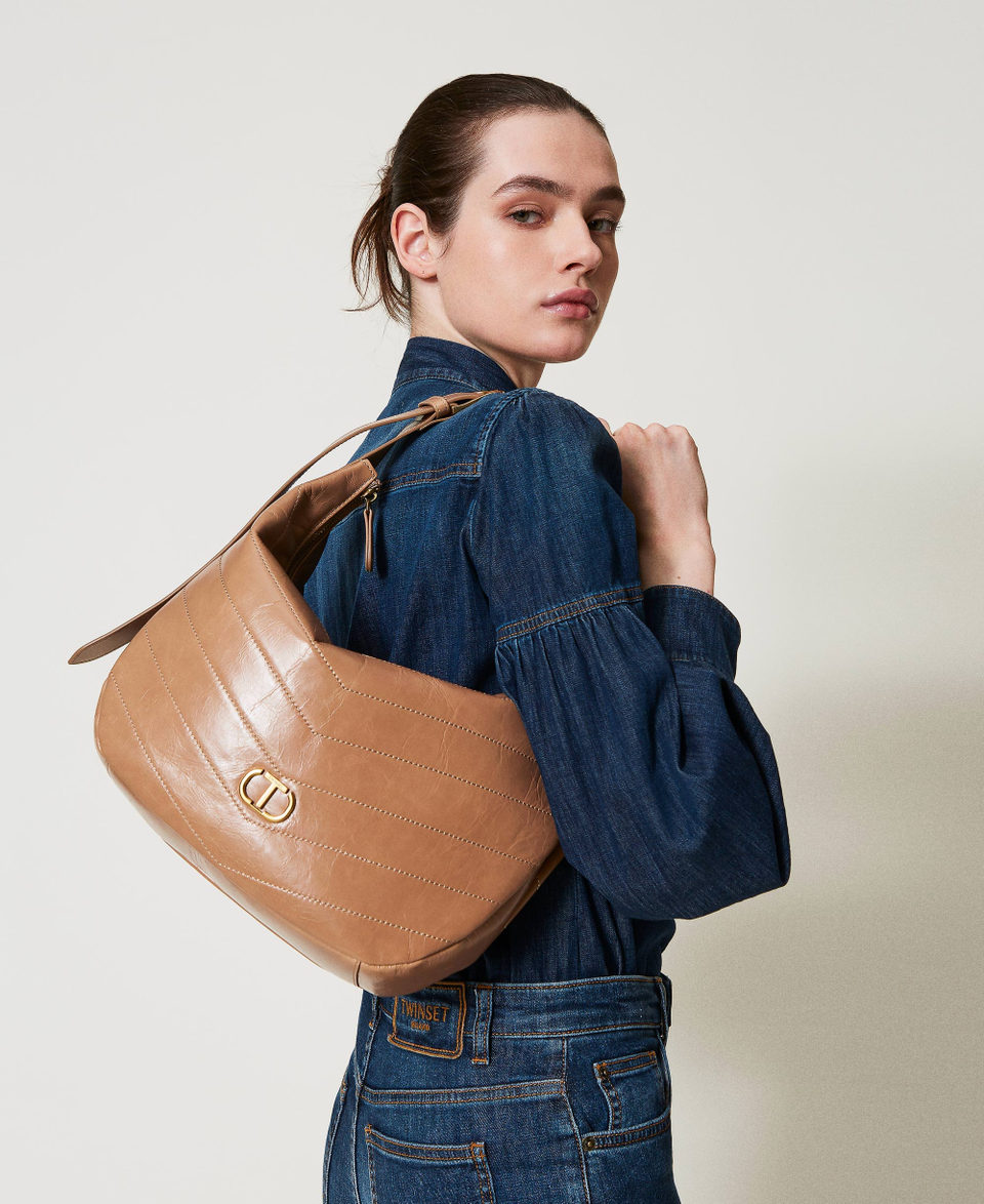 Bolso hobo &laquo;Madison&raquo; de piel Beige &laquo;Rope&raquo; Mujer 251TB7452_12145_T0