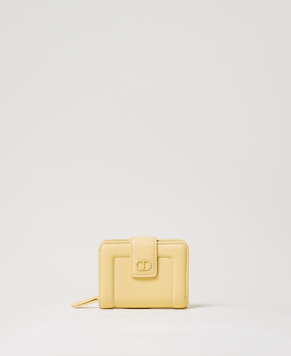 Zip around wallet with Oval T Pale Yellow Woman 251TB7236_12144_01