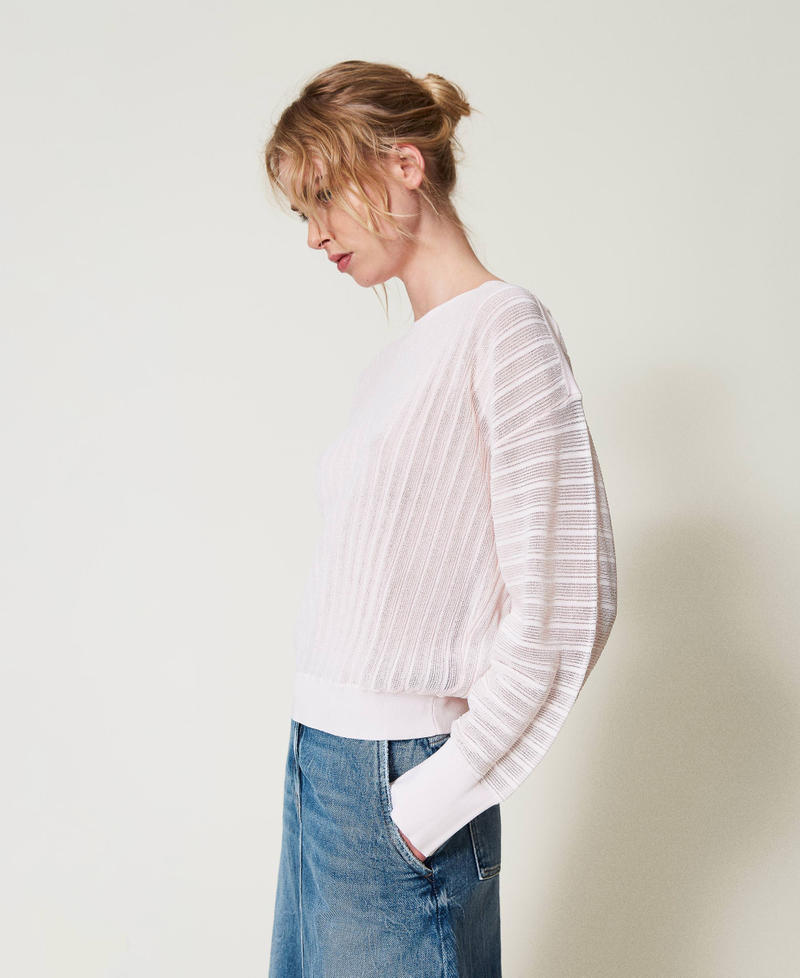 Jumper with kimono sleeves Tender Pink Pink Woman 251AP3050_00619_01