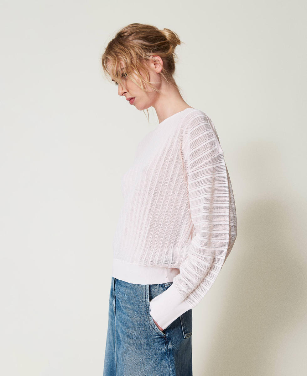 Jumper with kimono sleeves Tender Pink Pink Woman 251AP3050_00619_01