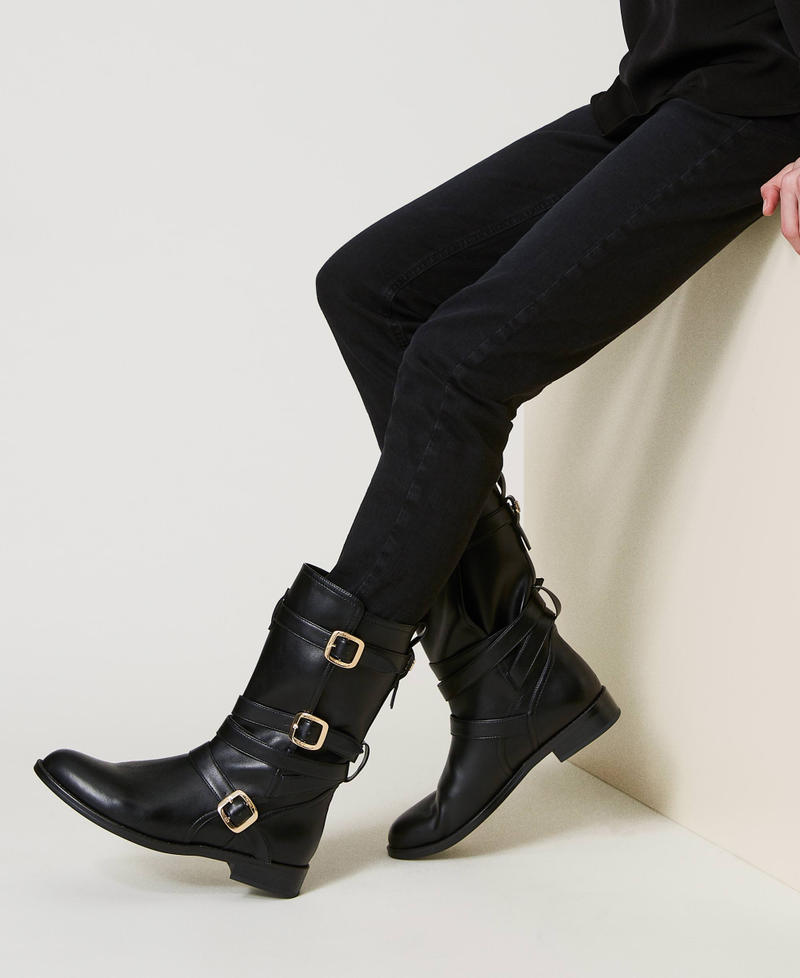 Twin set biker boots sale