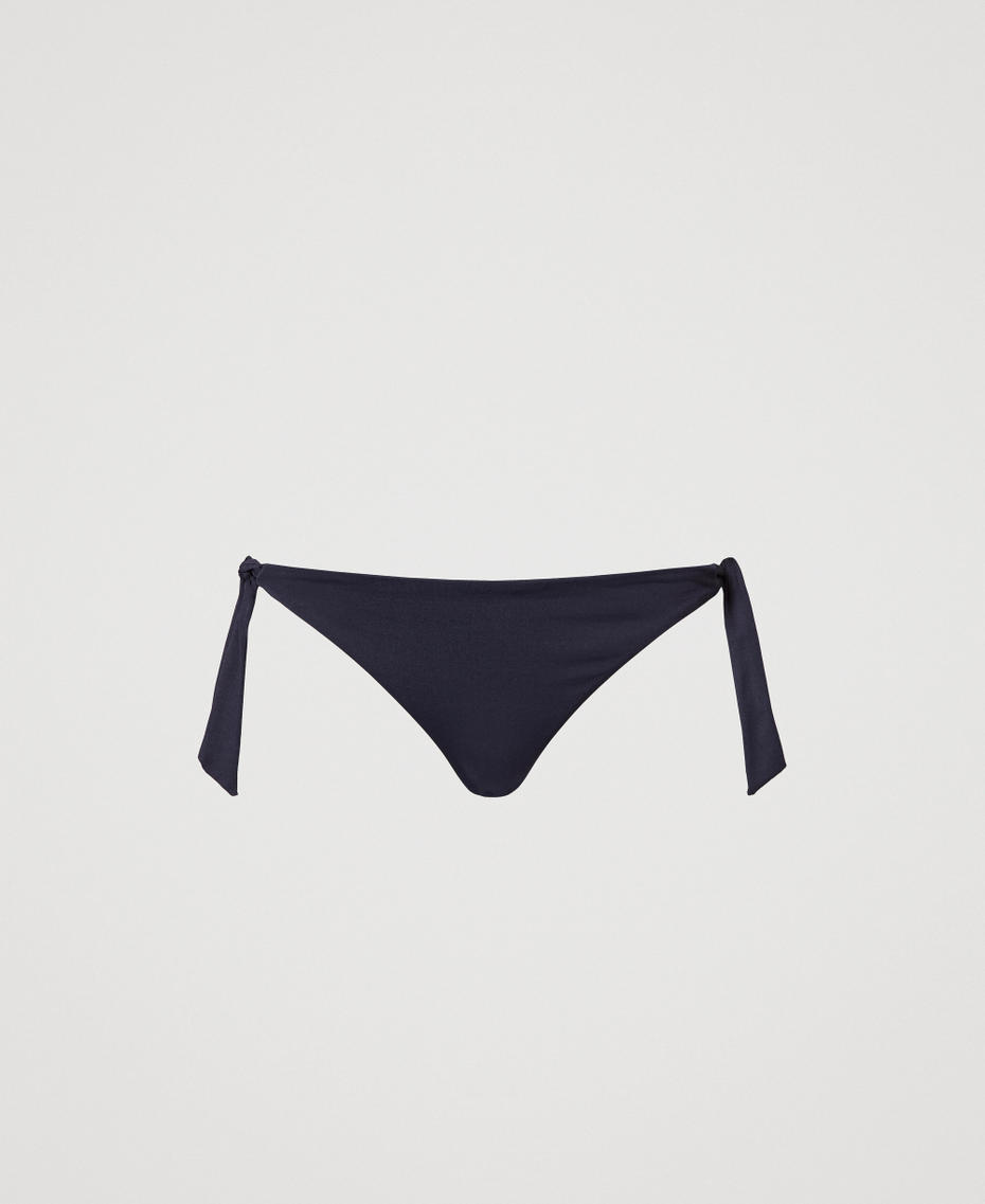 Brazilian bikini bottom with bows Classic Blue Woman 251LMMV77_11956_S0