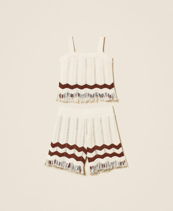 Top et short en maille avec motif zigzag