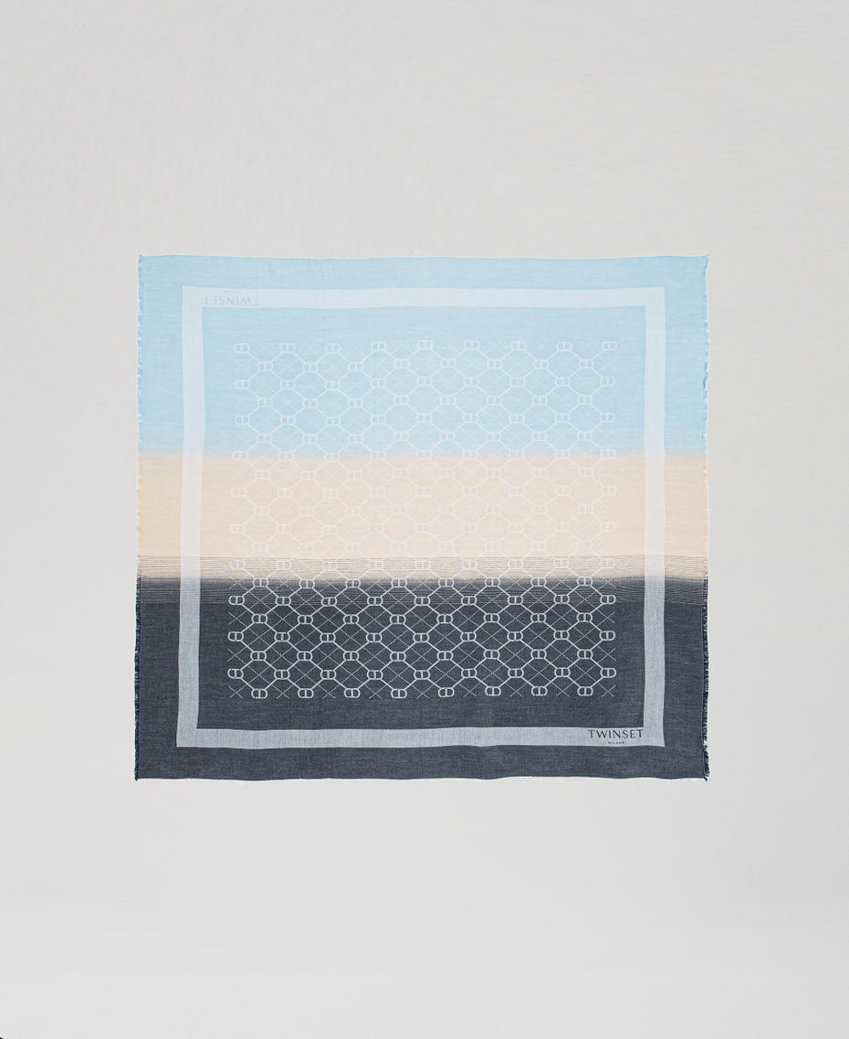 Fadeout jacquard keffiyeh with Oval T