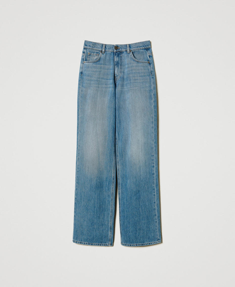 Straight fit jeans with five pockets Light Denim Woman 251TP2571_03498_S0