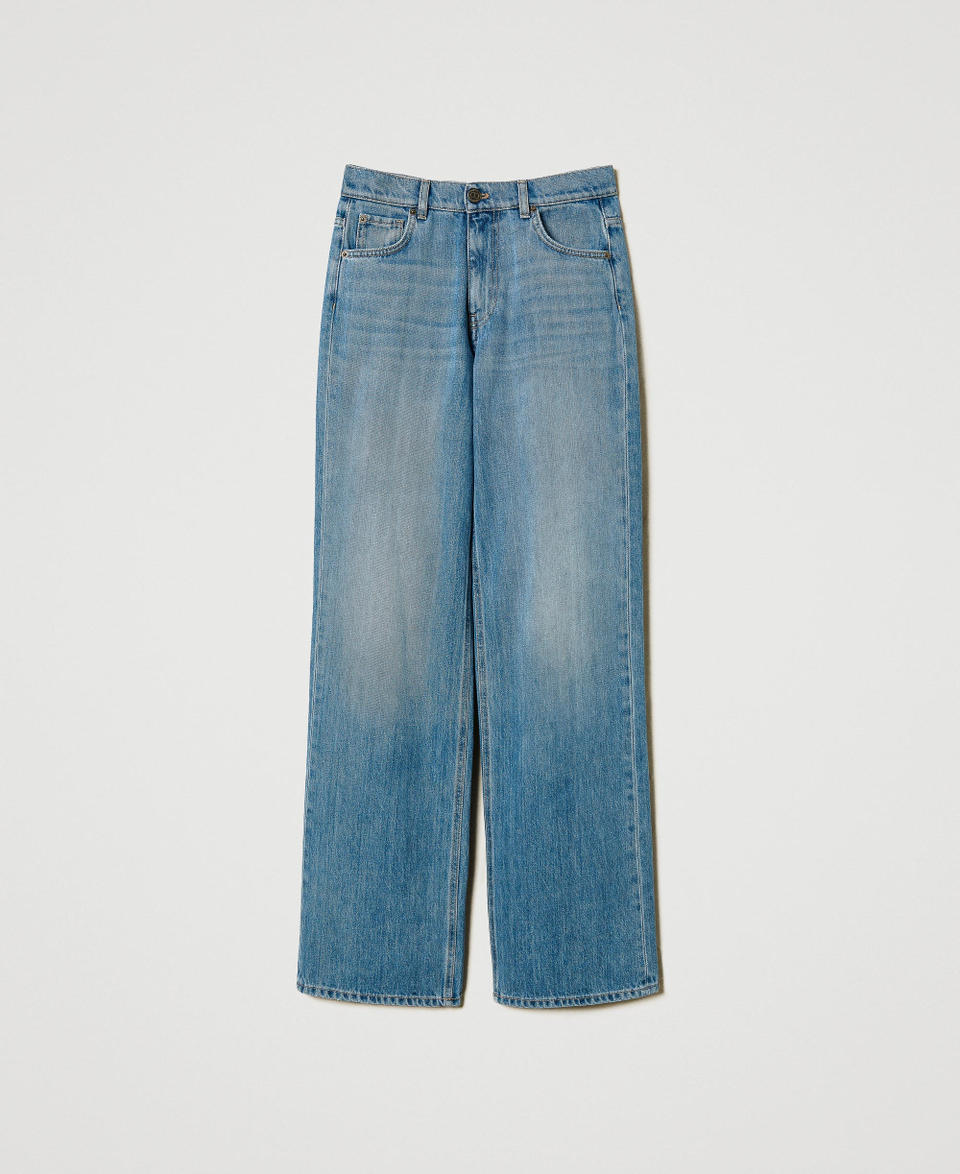 Straight fit jeans with five pockets Light Denim Woman 251TP2571_03498_S0