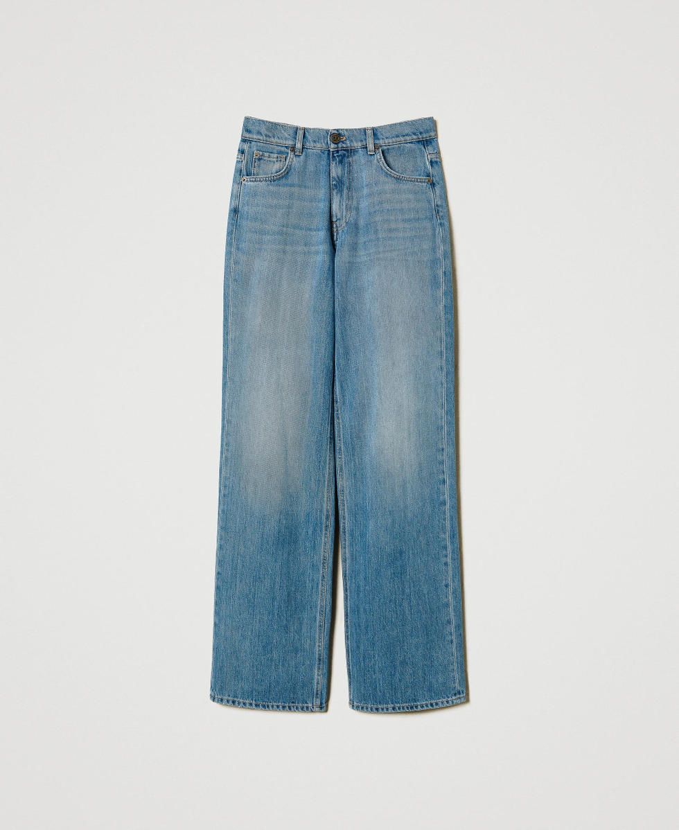 Jeans straight fit con cinque tasche