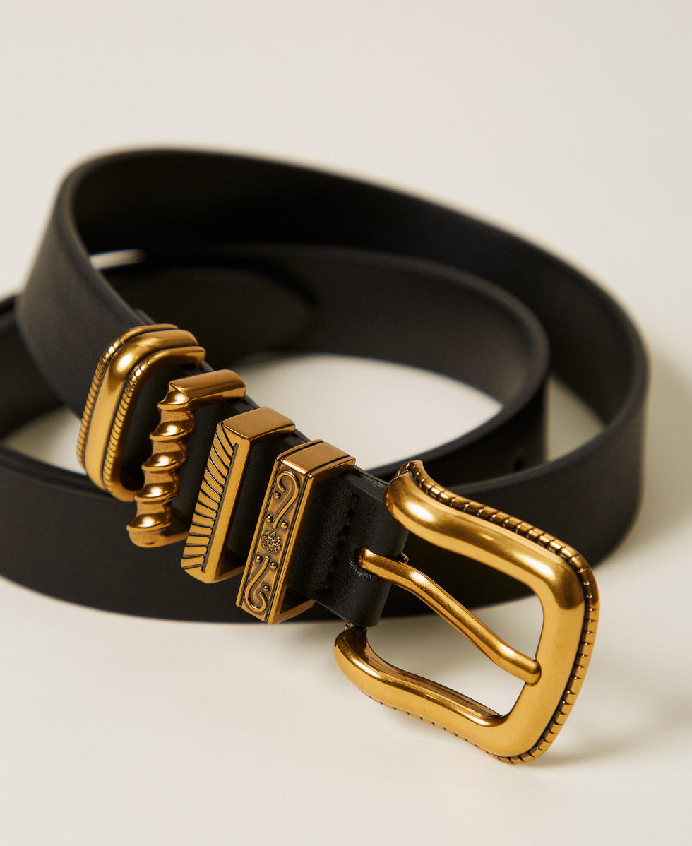 Belt with decorated loops Black Woman 252TA4510_00006_02