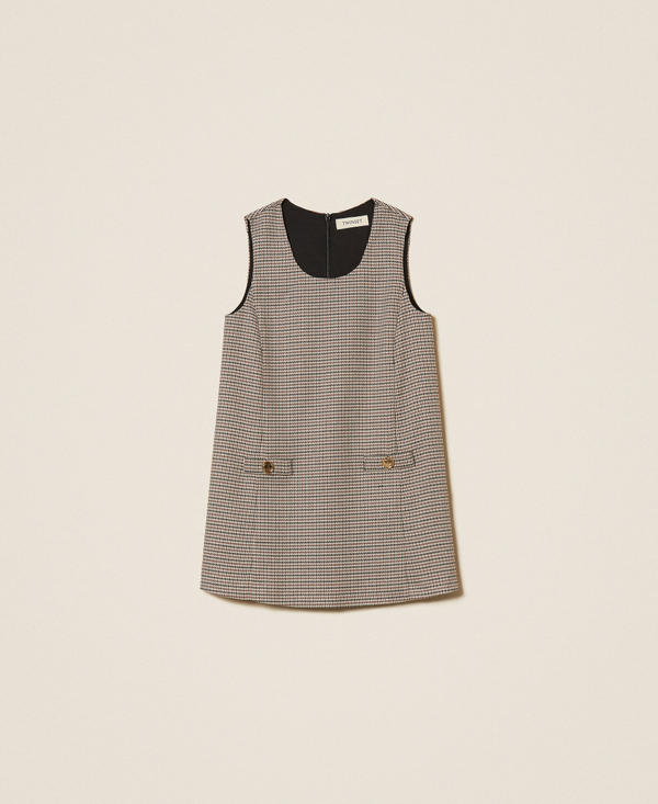 Houndstooth short dress