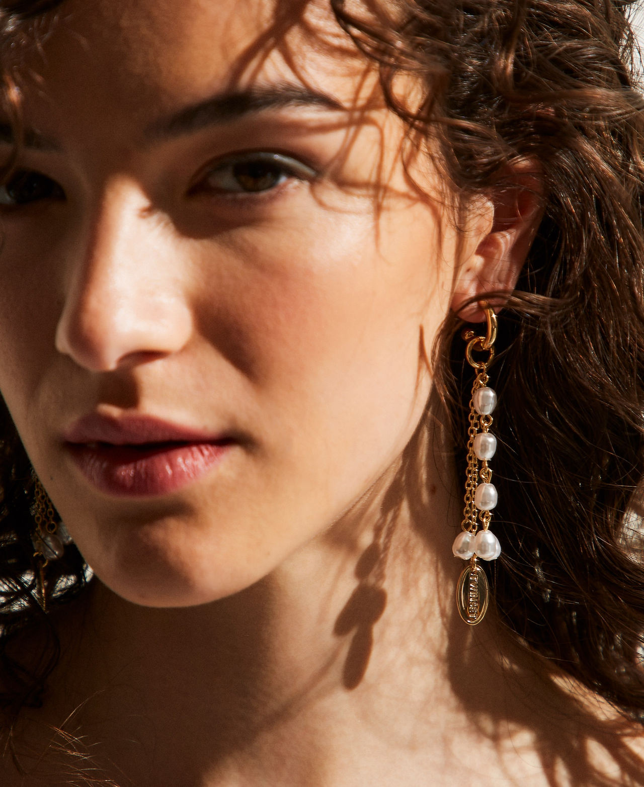 Earrings with pendants and pearls Mother Of Pearl Woman 252TO5631_00059_T0