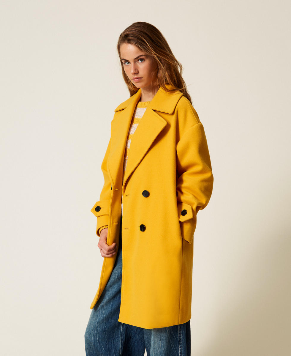 Abrigo de paño con botonadura doble Mango fruit Mujer 252AP2072_12580_01