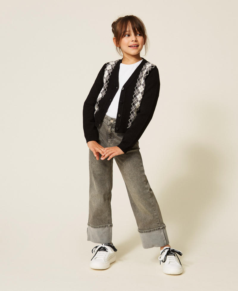 Gerade Jeans mit Aufschlag Denim-Grau M&auml;dchen 262GJ2220_01243_02