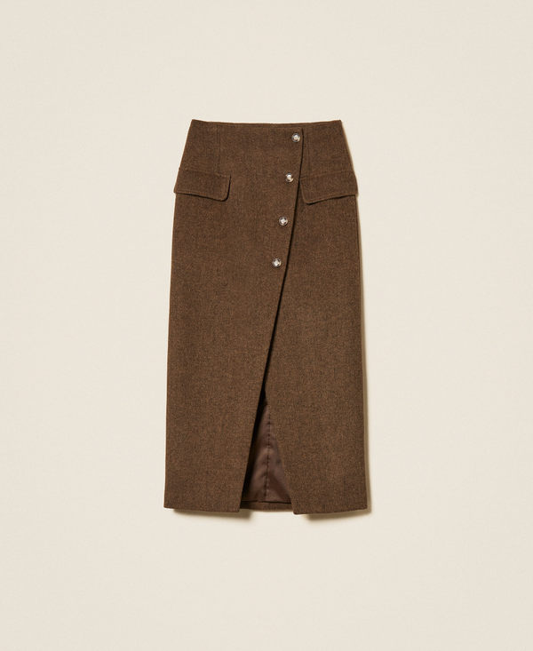 Gonna lunga in panno velour