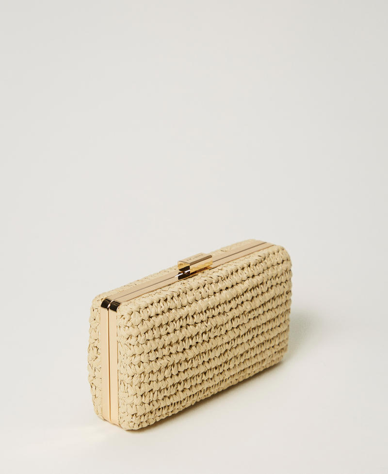 Clutch in paglia con Oval T Paglia Donna 251TD8240_00193_03