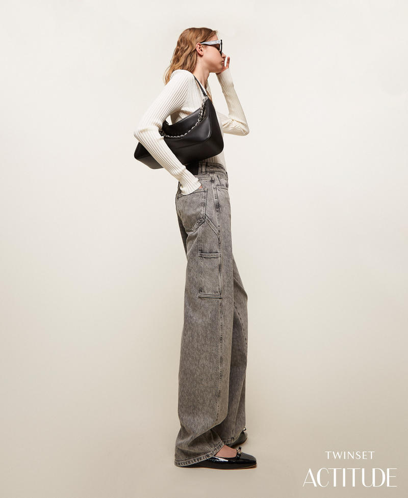 Jean ample animalier Denim Imprimé Animalier Femme 252AP2480_12729_PA