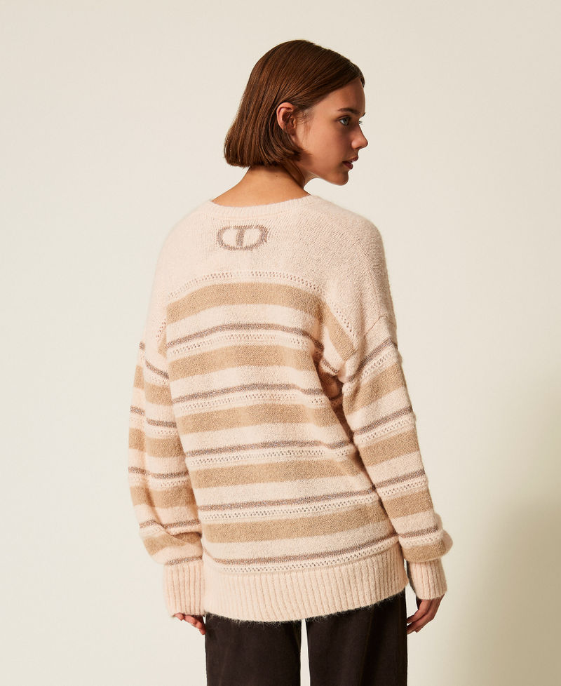 Maxi maglia in misto alpaca Riga Marrone "Alpaca" / Alpaca Lurex Donna 252TT3072_13009_03