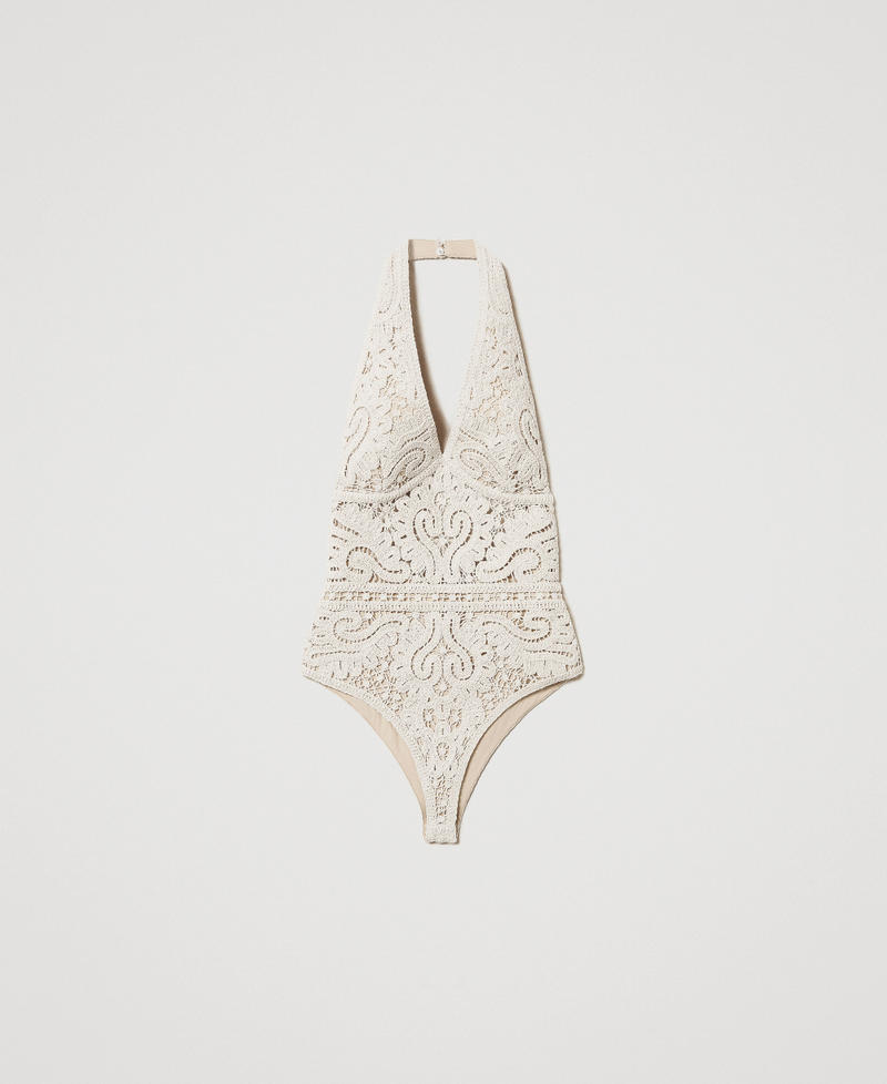 Crochet bodysuit Light Safari Woman 251TS3036_12621_0S
