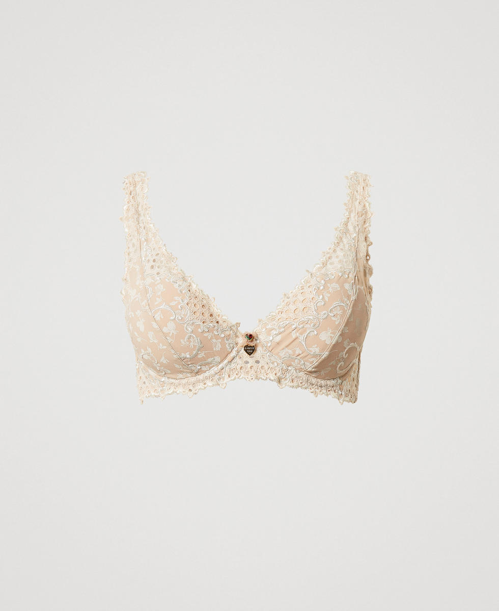 Soutien-gorge brassi&egrave;re avec broderie florale Wonder Beige Femme 251LL6E33_11044_S0
