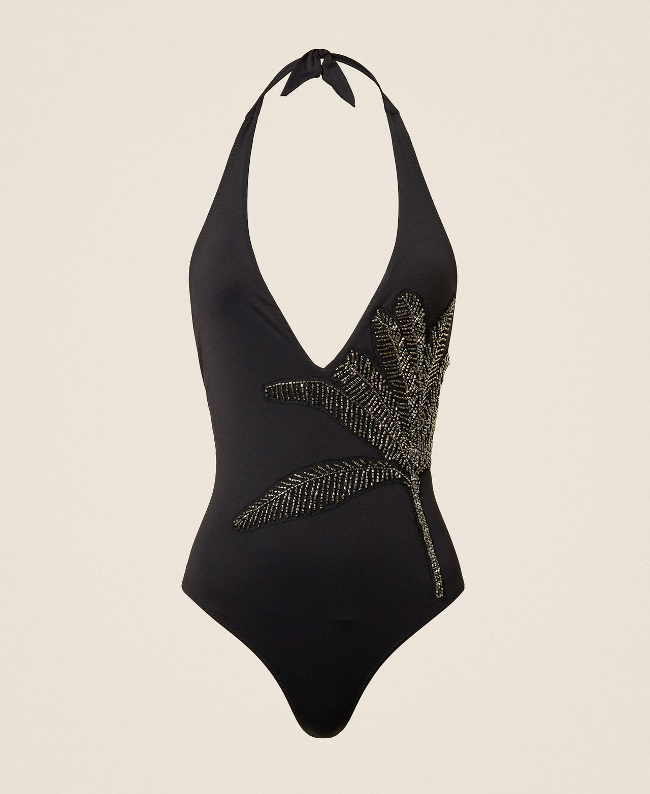 Maillot de bain une pièce avec patch brodé