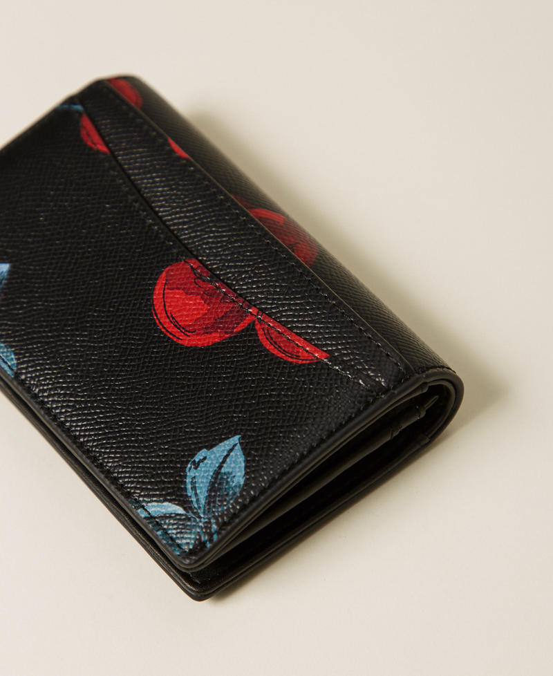 Wallet with cherry print Black/Red Cherries Allover Woman 261TL8030_13500_02