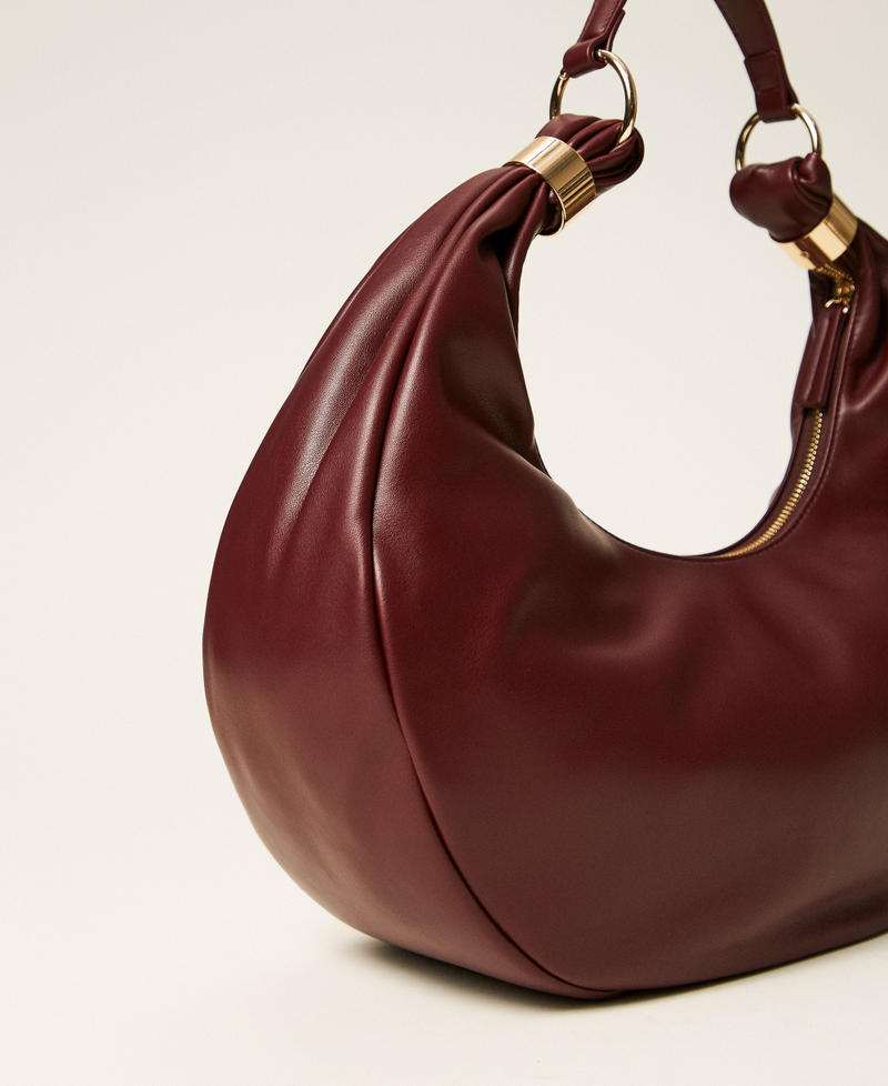 'Eclipse' hobo bag with rings “Wine tasting” Purple Woman 252TB7091_05609_03