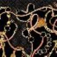 Chain print keffiyeh Black Charms Print Woman 13279_C