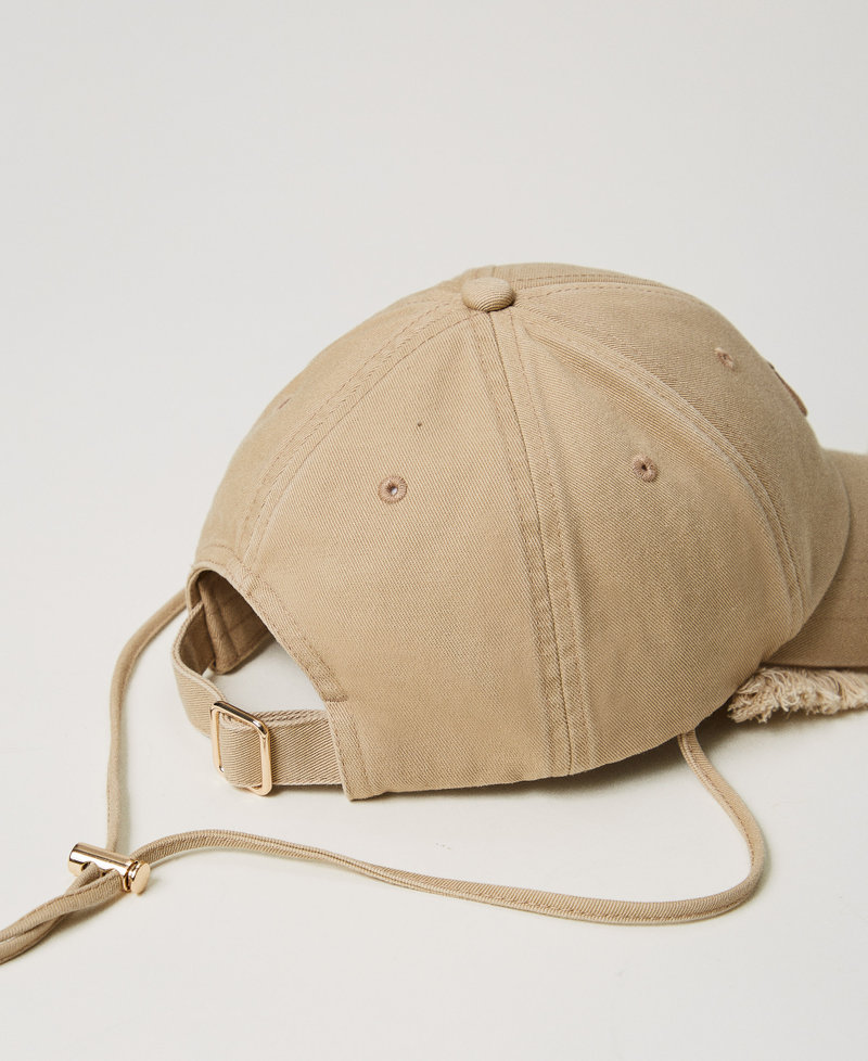 Baseball cap with Oval T embroidery Beige Hemp Girl 251GJ5022_00310_03