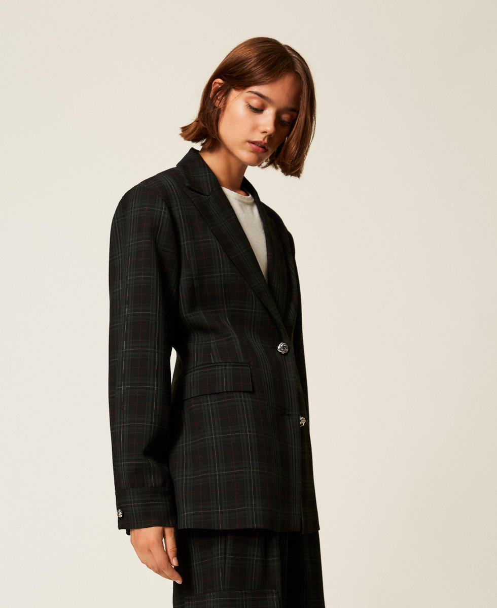 Tartan blazer Daily Tartan Green Woman 252AT2130_12451_01