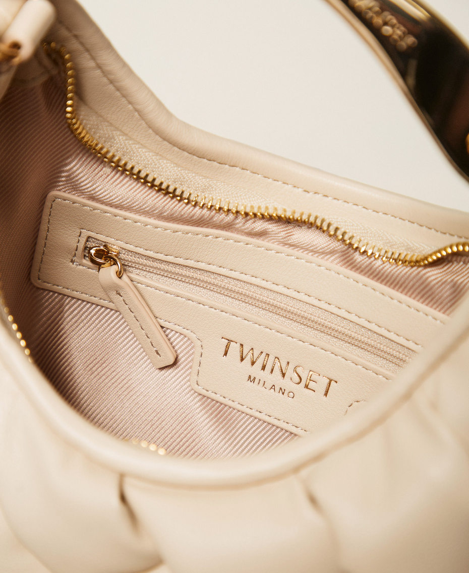 Handwoven &lsquo;Croissant&rsquo; bag "Parchment" Beige Woman 261TB7370_07222_04