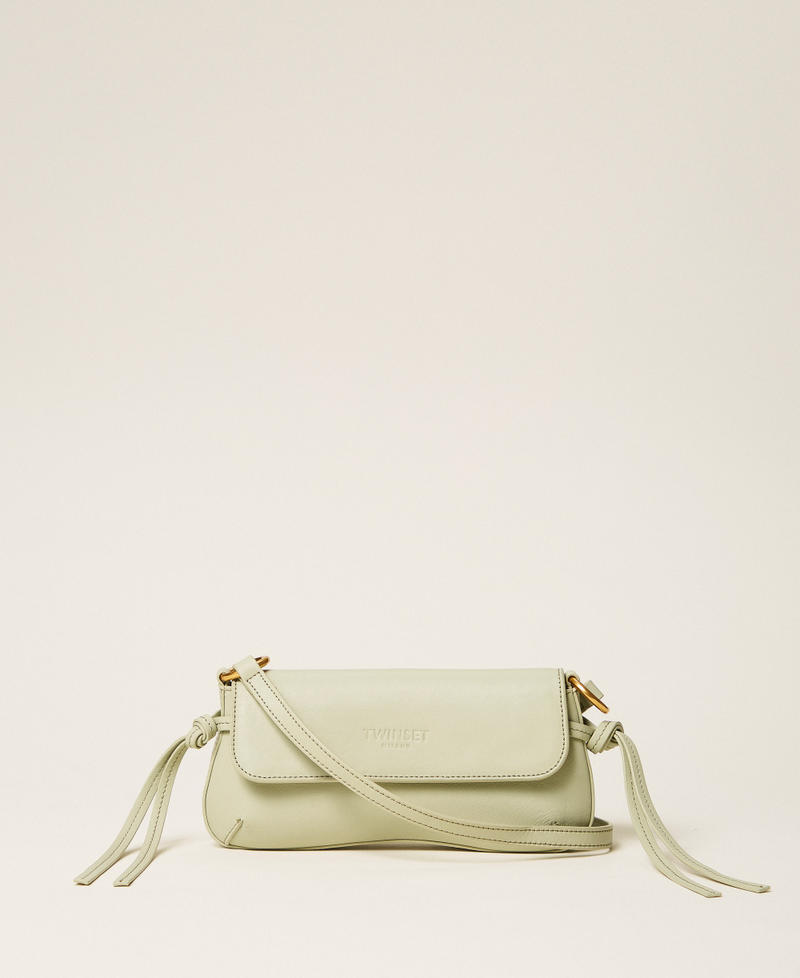Leather shoulder bag with flap Sage Woman 262TB7171_13618_01