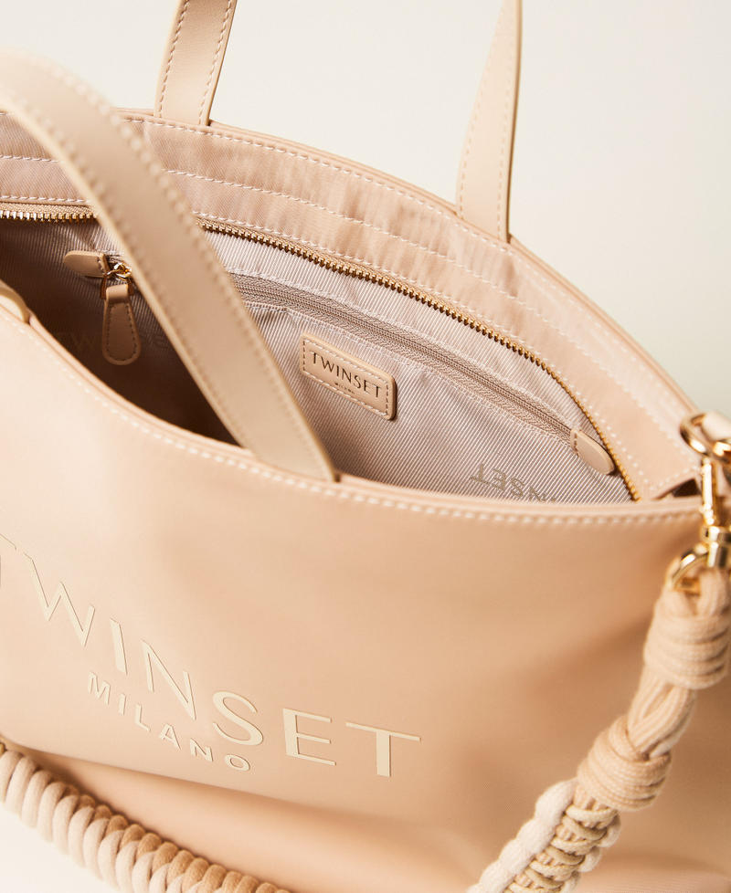 Cabas avec logo Beige « Delicate Sand » Femme 261TB7520_13161_04
