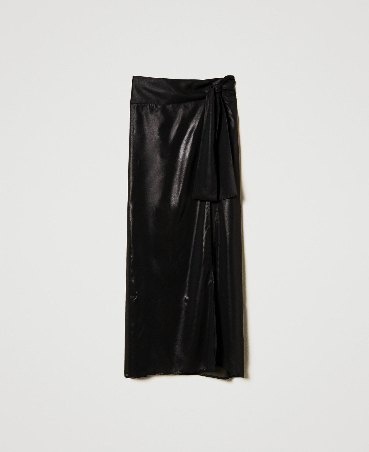 Laminated sarong with sash Black Woman 251LB4CFF_00006_0S