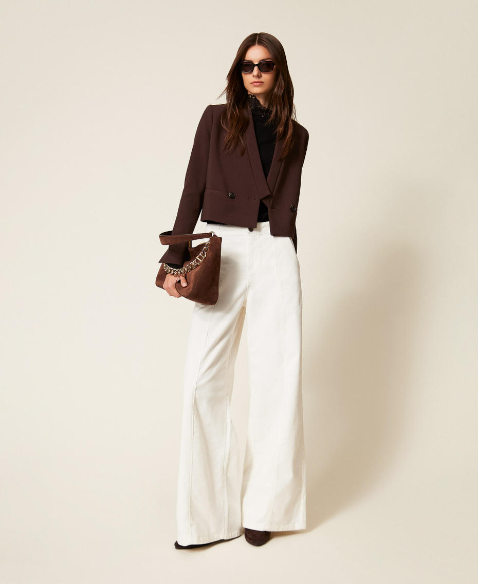 Wide corduroy trousers White Snow Woman 252TT2180_00282_01