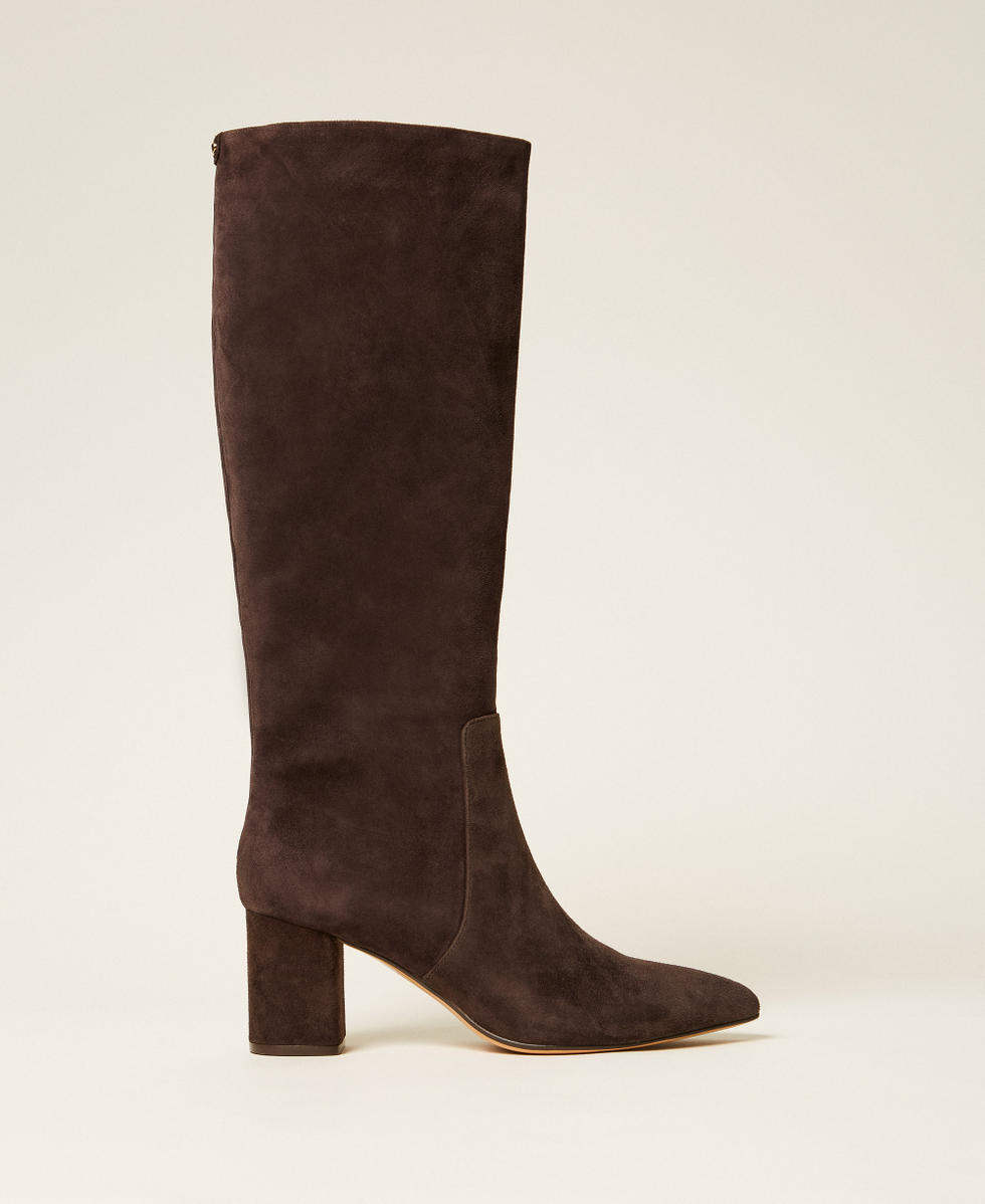 Suede leather boots