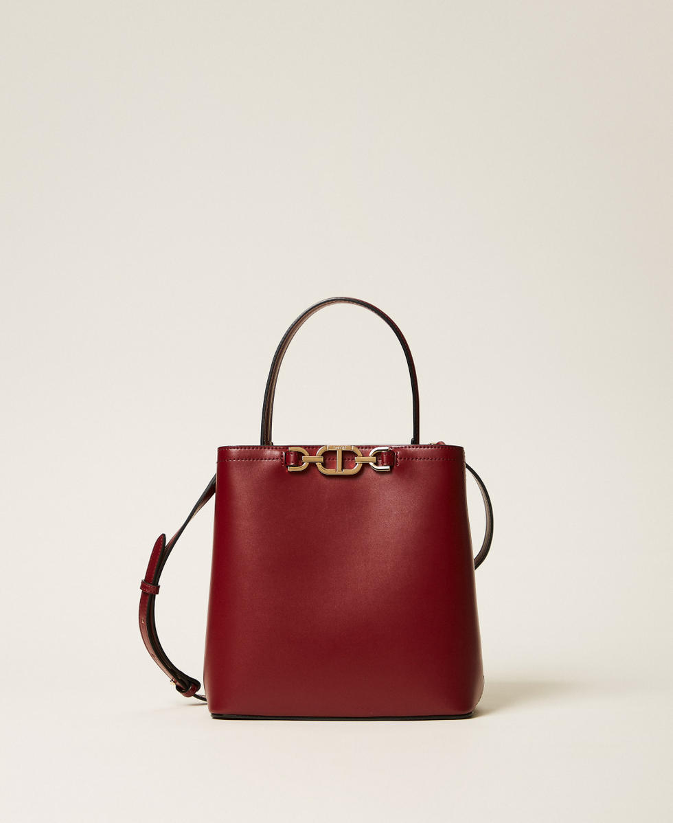 Small 'First Class' bag with Oval T clasp "Wine tasting" Purple Woman 252TB7304_05609_01