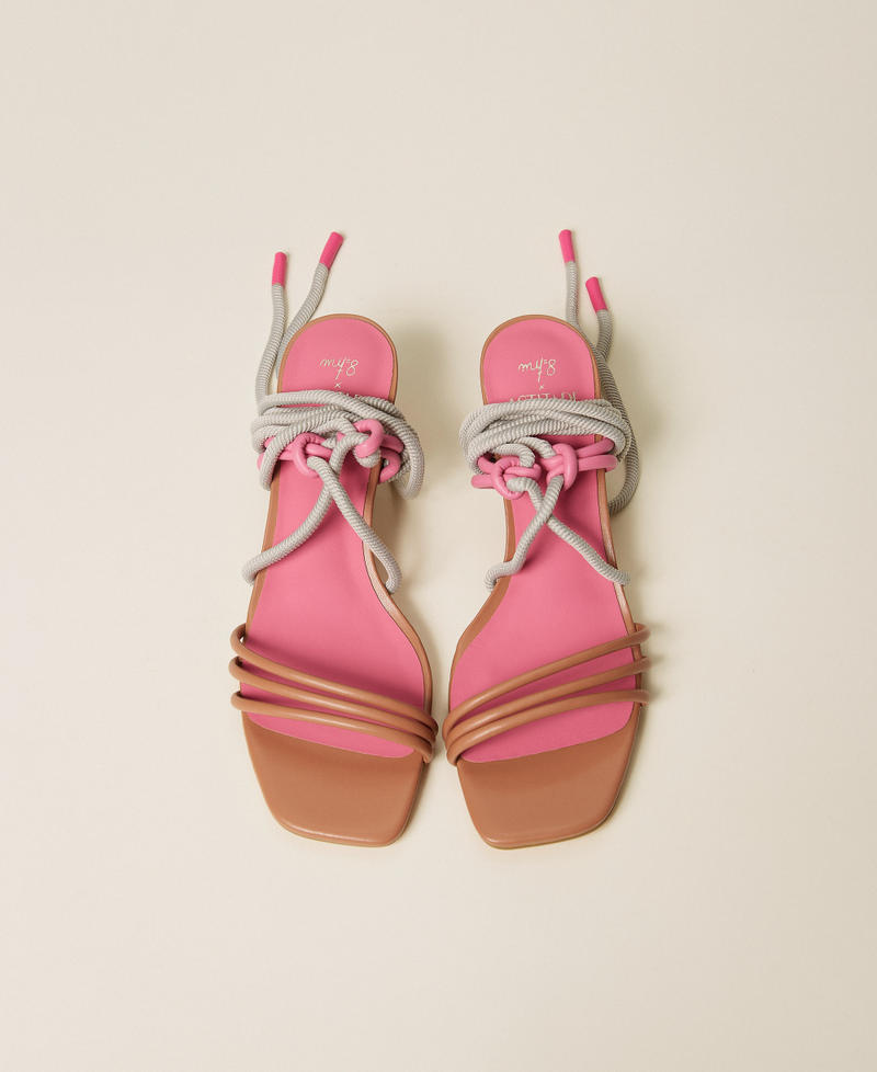 MYFO colour block sandals Nude Beige Woman 261AQT010_13195_04