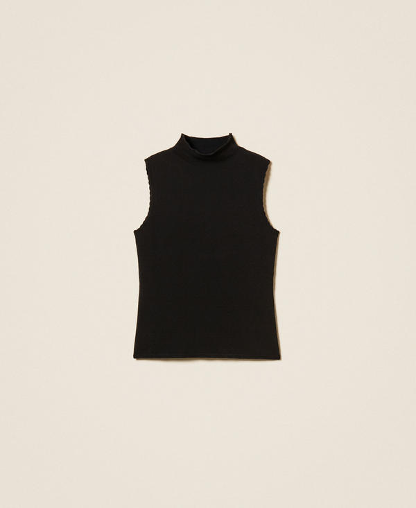 Strick-Top mit H&auml;keldetails