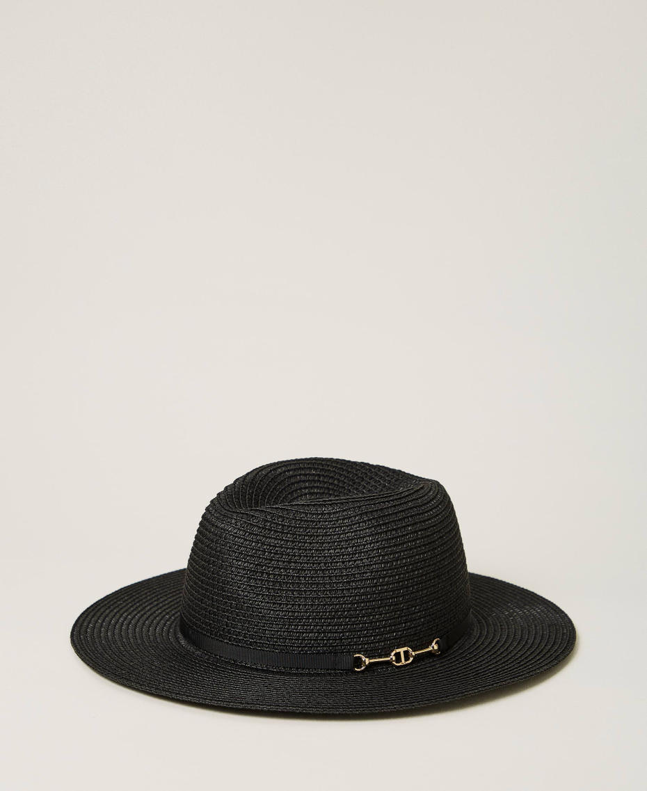Hat with Oval T clasp Black Woman 251TA4290_00006_01
